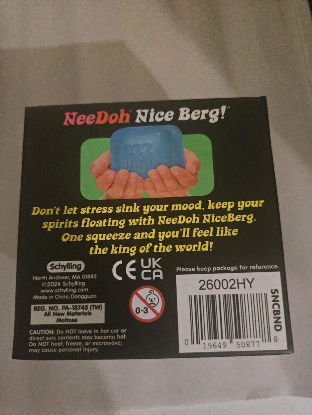 Needoh Nice Berg Super Solid Squish Blue (SUPER RARE) Mega Ice Cube (SALE) 1LEFT - Picture 3 of 3
